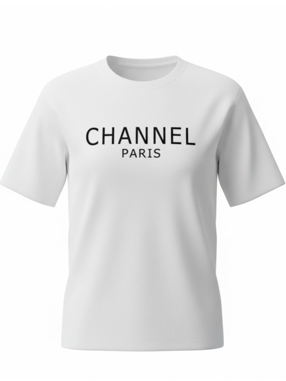 Trendy “Channel Paris” Graphic Tee | Casual Chic White Top